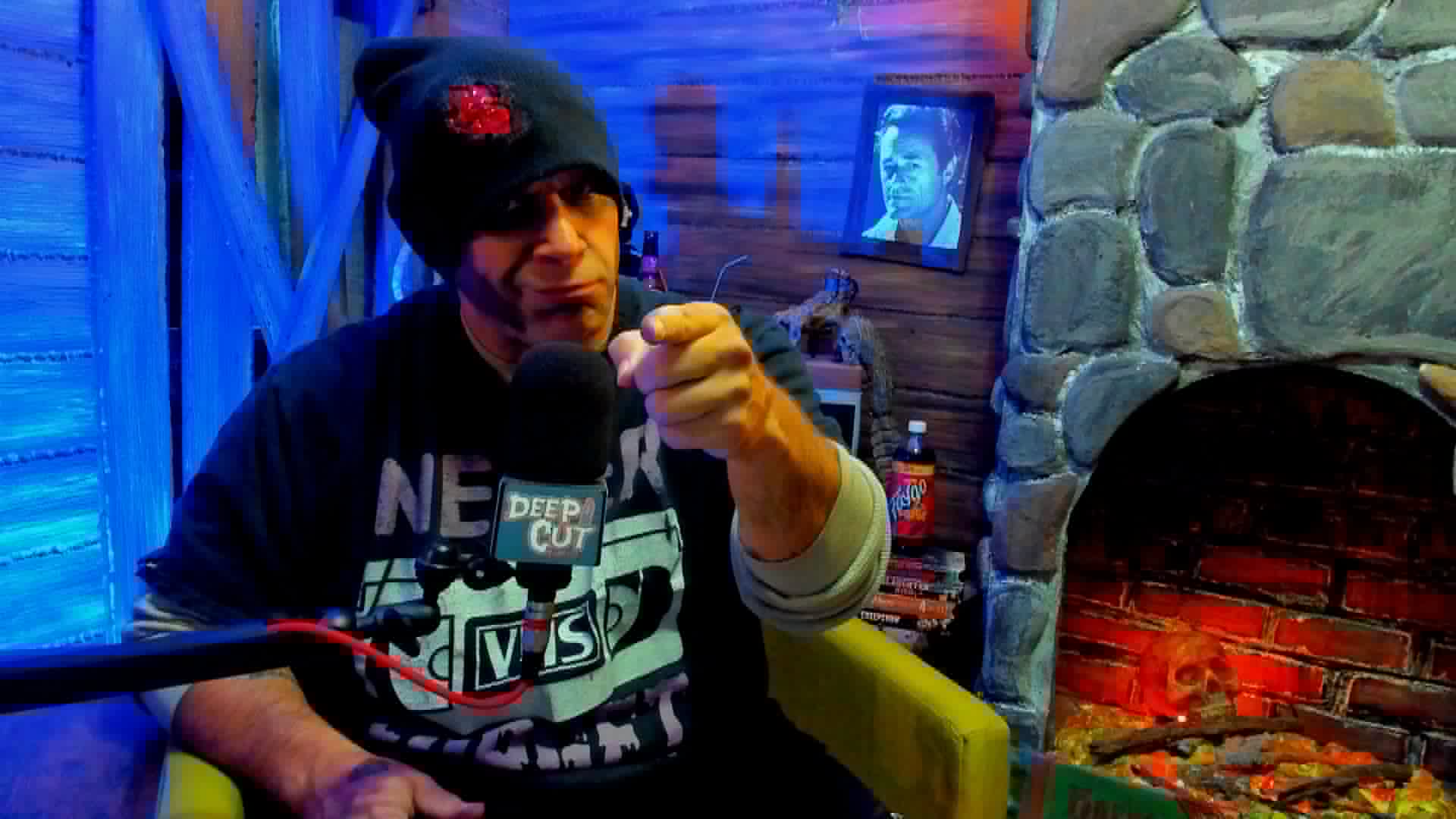 Rottin' Roger recording The Deep Cut Podcast